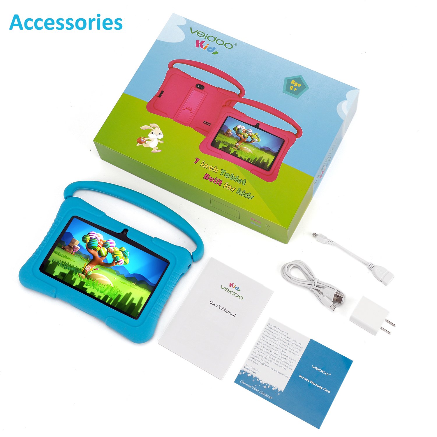 Tablette Android 7 pouces Tablette éducative avec verrouillage parental Protection des yeux Tablettes à écran HD pour l'étude Gadgets d'apprentissage.