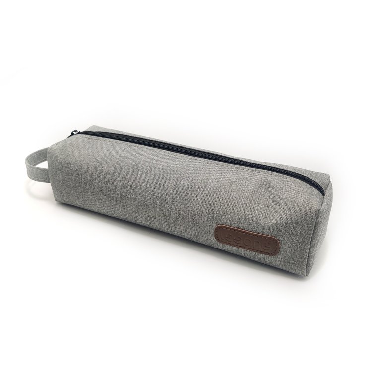 Étui de rangement de papeterie, pochette d'école longue et souple à fermeture éclair, trousse à crayons