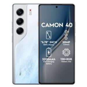 Tecno Camon 40 - 6.78"- 4G - 2 SIM - 8Go RAM - 256Go ROM – 32Mpx/50MP+8MP - 5200 MAh