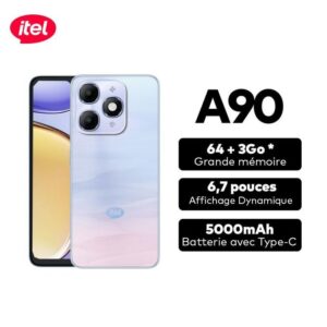 Itel A90, ECRAN LCD IPS 6,6"  - ROM 64/128Go - RAM 3/4Go - Batterie 5000mah - 4G