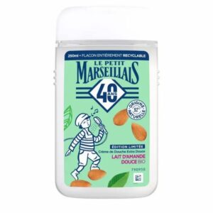 Le Petit Marseillais Crème de Douche Extra Douce Lait d’Amande Douce BIO 250 ml – Nettoyant Naturel & Doux