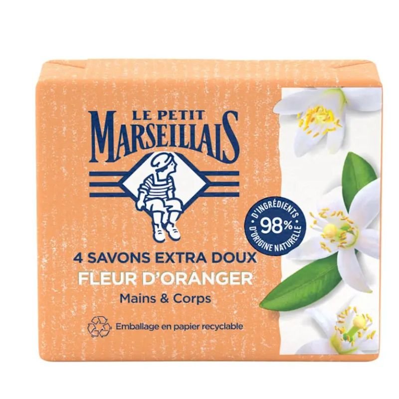 Savon Extra‑Doux Fleur d'Oranger – Le Petit Marseillais | Pain de Savon Naturel