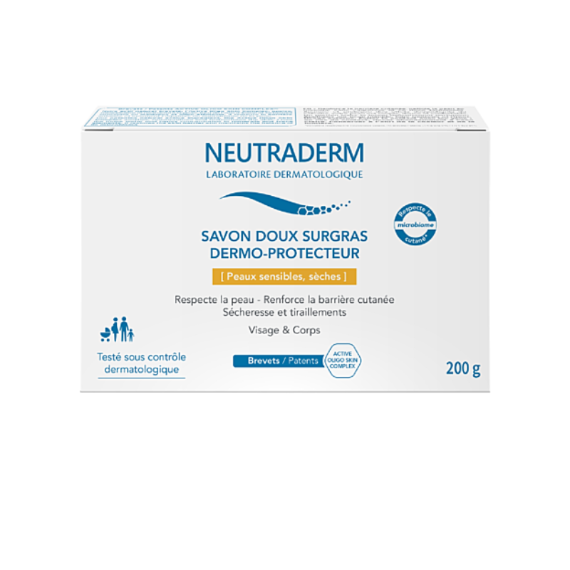 Neutraderm Savon Doux Surgras Dermo-Protecteur 200 g – Hydratant & Nourrissant - Pack unité
