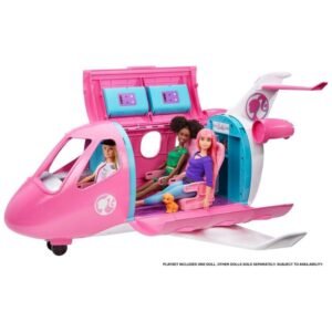 Barbie Dreamplane Avion de Jeu – Coffret Voyage avec Accessoires