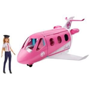 Barbie Dreamplane Avion de Jeu – Coffret Voyage avec Accessoires