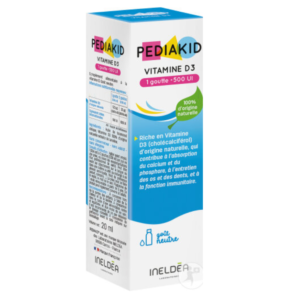 Vitamine D Nourrissons Et Enfant Pediakid Vitamine D3 Goût Neutre Flacon 20ml – Croissance Osseuse Et Immunité Renforcée